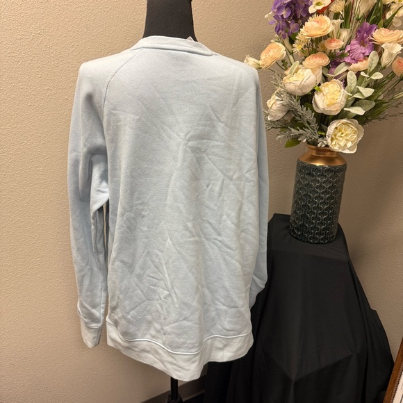 Reebok Light Blue Crewneck Sweatshirt L Fleece Pullover Athletic Lounge Top - Picture 4 of 9